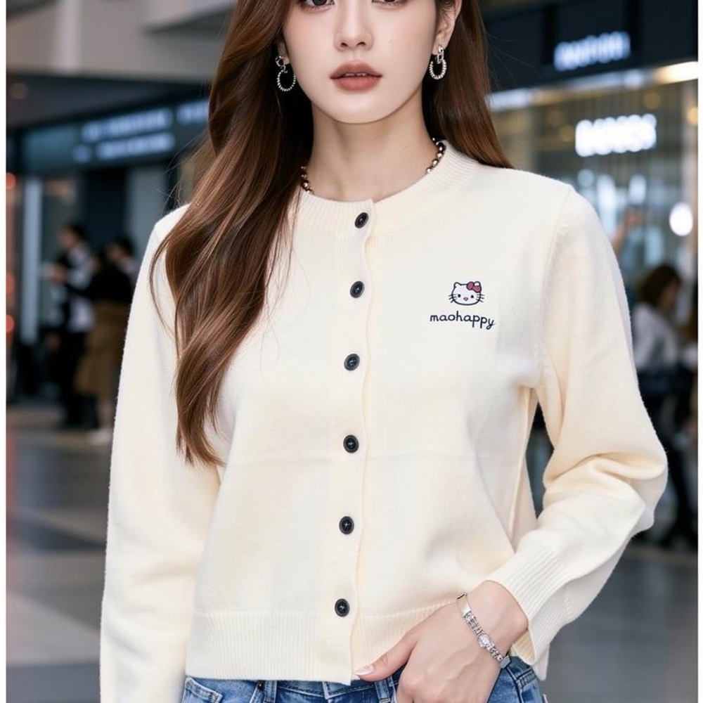Hello Kitty Cream Women's Cardigan